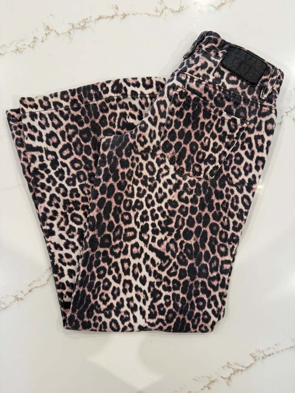 PacSun Casey Low Rise Baggy Leopard Print Jeans Size 24